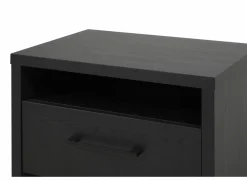 Nachtkastje Rosie 55x41x45cm - melamine - nox zwart- Nachttafels