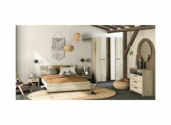 Nachtkastje Watson 40x35x32cm - decor - kronberg & waterford eik- Nachttafels|Nachtkastje