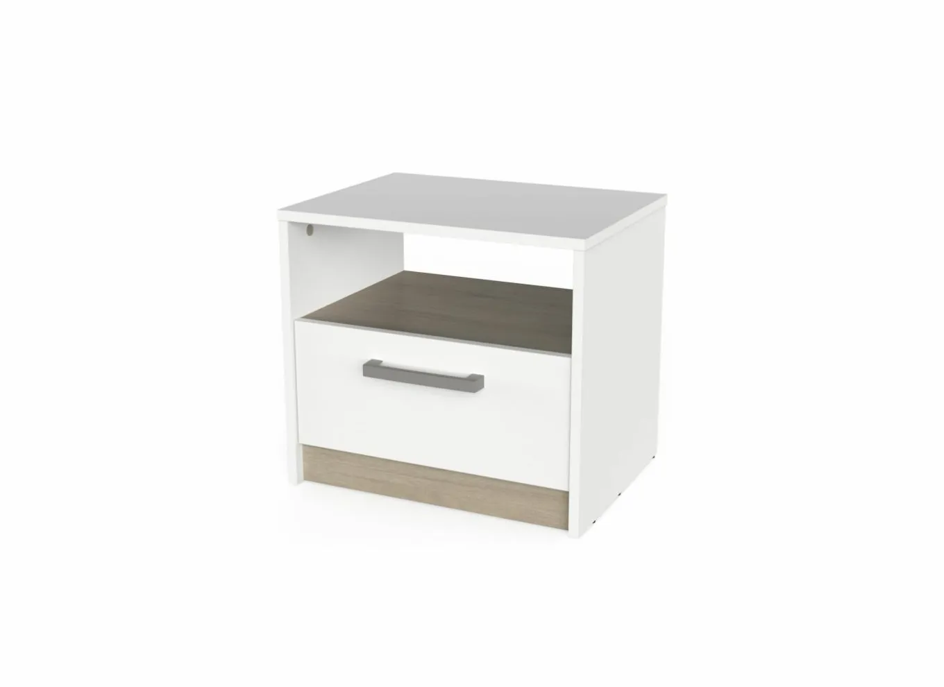 Nachtkastje|Nachtkastje Watson 46x41x35cm - decor - kronberg eik & wit