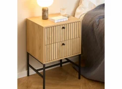 Nachttafels|Nachtkastje 46x40x70cm - decor - bruin