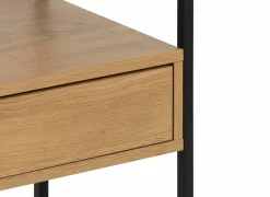 Nachtkastje 40x35x60cm - decor - eik & zwart- Nachttafels