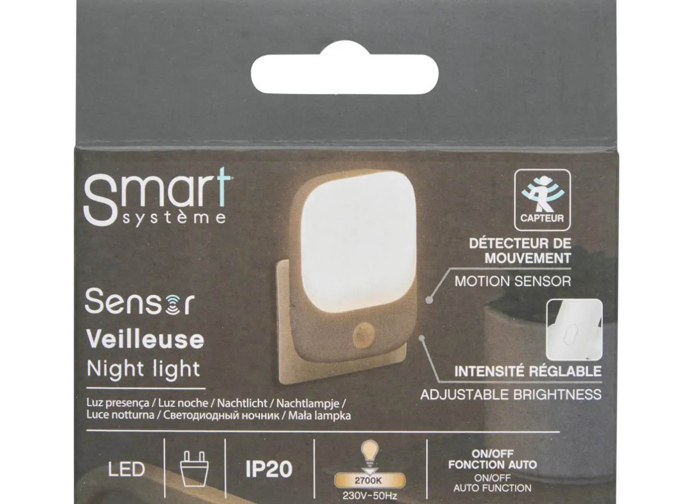 Nachtlampjes|Nachtlampjes|Nachtlampje met bewegingssensor H9,2cm - kunststof - wit