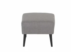 Relaxzetels|Fauteuils|Oorfauteuil en poef Canto 76x80x107cm - stof - taupe