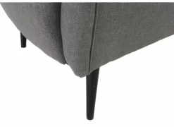 Relaxzetels|Fauteuils|Oorfauteuil en poef Canto 76x80x107cm - stof - taupe