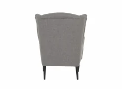 Relaxzetels|Fauteuils|Oorfauteuil en poef Canto 76x80x107cm - stof - taupe