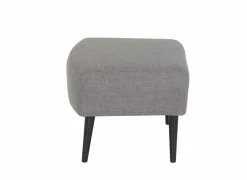 Relaxzetels|Fauteuils|Oorfauteuil en poef Canto 76x80x107cm - stof - taupe