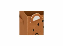 Opbergmanden|Opbergboxen|Opbergbox Luipaard 29x29x29cm - polyestervezel & papier - geel