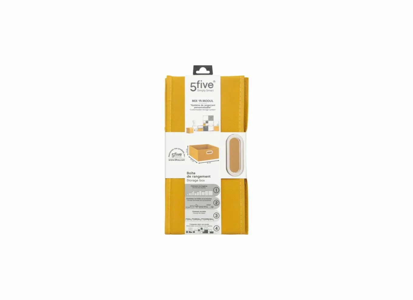 Opbergmanden|Opbergboxen|Opbergbox 31x31x15cm mosterd