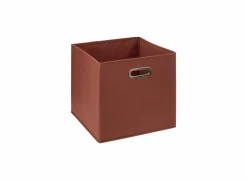 Opbergbox 31x31x31cm terracotta- Opbergmanden|Opbergboxen