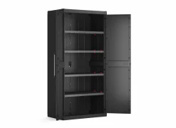 Keter Draaideurkast|Draaideurkast|Opbergkast Detroit 89cm - polypropyleen - zwart