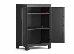 Keter Opbergkast Detroit 65cm - polypropyleen - zwart- Draaideurkast|Draaideurkast