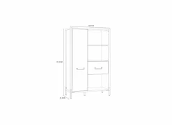 Opbergkast Oriental Tree 94,1cm - decor - bartex eik- Draaideurkast|Draaideurkast