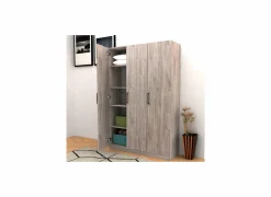 Boekenkast|Draaideurkasten|Opbergkast 120x40x180cm - decor - new grey oak