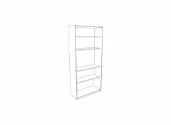 Opbergkast 60x40x180cm - decor - snow white- Boekenkast|Draaideurkasten