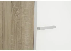 Gorbe Draaideurkasten|Opbergkast 46,5x42,5x141,6cm - melamine - olm & wit