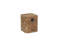 Opbergkoffers|Opbergkoffers|Opbergkoffer Mahjong 40x48x40cm - gerecycleerd den massief - naturel