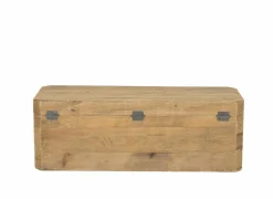 Opbergkoffer Opium 130x48x45cm - gerecycleerd den massief - naturel- Opbergkoffers|Opbergkoffers