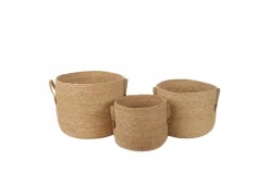 Opbergmand Brisa set van 3 - zeegras - naturel- Opbergmanden|Opbergmanden