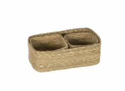 Opbergmand Oki set van 3 - zeegras - naturel- Opbergmanden|Opbergmanden
