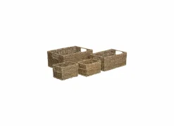 Opbergmand Seagrass 24x32x14cm set van 4- Opbergmanden|Herfstdecoratie
