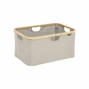 Opbergmand Tidy Box inklapbaar 57x37x27cm - polyestervezel & bamboe - beige- Opbergmanden|Wasmanden