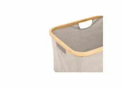 Opbergmand Tidy Box inklapbaar 57x37x27cm - polyestervezel & bamboe - beige- Opbergmanden|Wasmanden