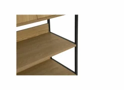 Opbergrek Aware 80x40x222cm - melamine & metaal - eik- Rekken|Halkasten