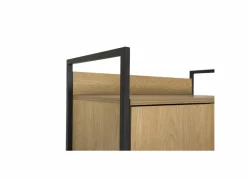 Opbergrek Aware 80x40x222cm - melamine & metaal - eik- Rekken|Halkasten