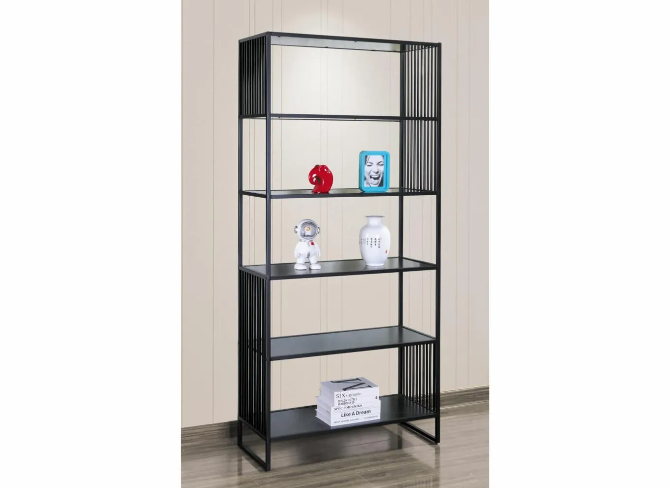 Rekken|Rekken|Opbergrek Mefisto 83x35x185cm - melamine - zwart