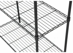 Opbergrek Quinn 90x40x182cm - metaal - zwart- Rekken|Opbergrekken