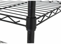 Opbergrek Quinn 90x40x182cm - metaal - zwart- Rekken|Opbergrekken