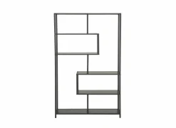 Opbergrek Tower 114x30x185cm - melamine - mat zwart- Rekken|Rekken