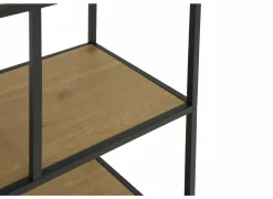 Opbergrek Tower 77x35x185cm - melamine &  metaal - eik- Rekken|Rekken