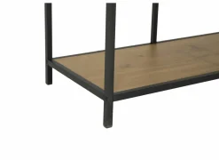 Opbergrek Tower 77x35x185cm - melamine &  metaal - eik- Rekken|Rekken