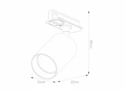 Opbouwspots|Opbouwspots|Opbouwspot GU10 - aluminium - zwart