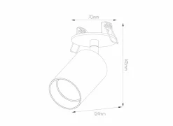 Opbouwspots|Opbouwspots|Opbouwspot GU10 - aluminium - zwart