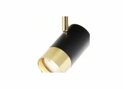 Brilliant Opbouwspots|Opbouwspots|Opbouwspot Vigolo met 3 spots 5W GU10 - Ø29cm - metaal - zwart/goud