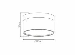 Opbouwspot 18W Ø13,6cm - aluminium - zwart & brons- Opbouwspots|Opbouwspots