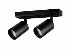 Opbouwspot 2xGU10 - aluminium - zwart- Opbouwspots|Opbouwspots