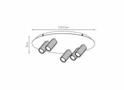 Opbouwspot 5xGU10 - aluminium - zwart- Opbouwspots|Opbouwspots