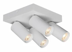 Opbouwspots|Opbouwspots|Opbouwspot 4xGU10 - aluminium - wit