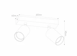Opbouwspots|Opbouwspots|Opbouwspot 2xGU10 - aluminium - wit