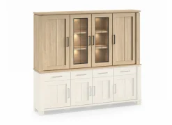 Opzetstuk Alba 233cm - decor - sand oak nature- Vitrinekasten|Vitrinekasten