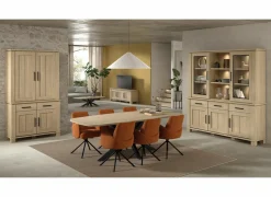 Opzetstuk Alba 199cm - decor - sand oak nature- Vitrinekasten|Vitrinekasten