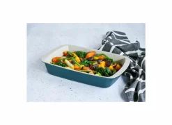 Ovenschotels|Ovenschaal Fontestic 34x20,8cm - stoneware - donkergroen