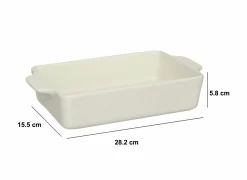 Ovenschotels|Ovenschaal 23x14cm - keramiek - terracotta of cream