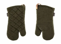 Tiseco Ovenwanten & Pannenlappen|Ovenwant Velmar 17x33cm - katoen & polyester - olijfgroen