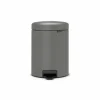 Brabantia Vuilnisbakken|Vuilnisbakken|Pedaalemmer NewIcon 5L concrete grey