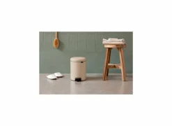 Brabantia Pedaalemmer NewIcon 3L soft beige- Vuilnisbakken|Vuilnisbakken