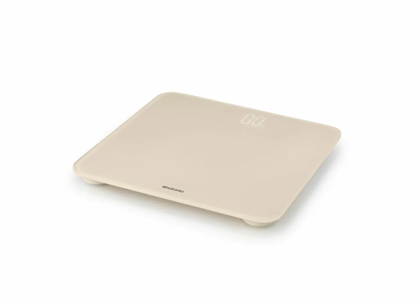 Brabantia Personenweegschaal|Personenweegschaal 28x28x3cm - glas - soft beige